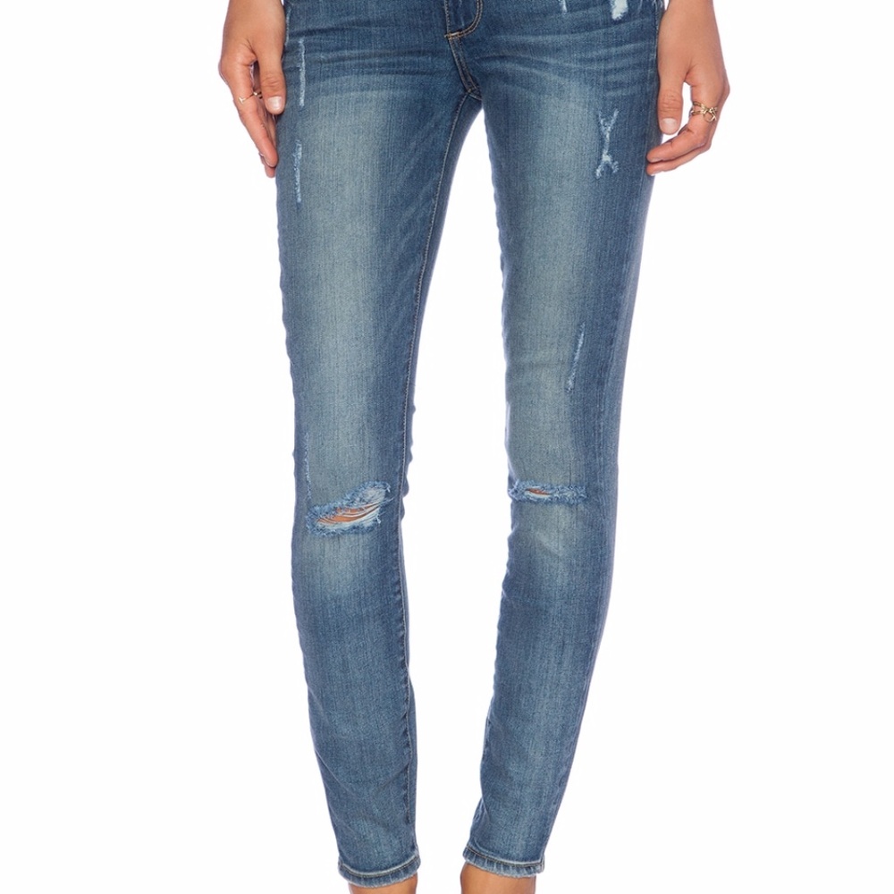 Paige Denim, Ultra Skinny in Beachwood, Destructed, Size 25